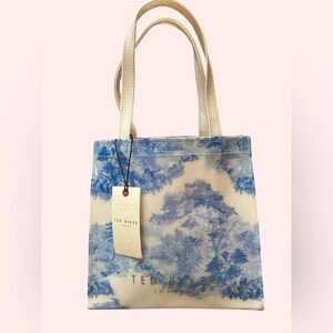 Ted Baker Blue and Cream Toile Tote Bag